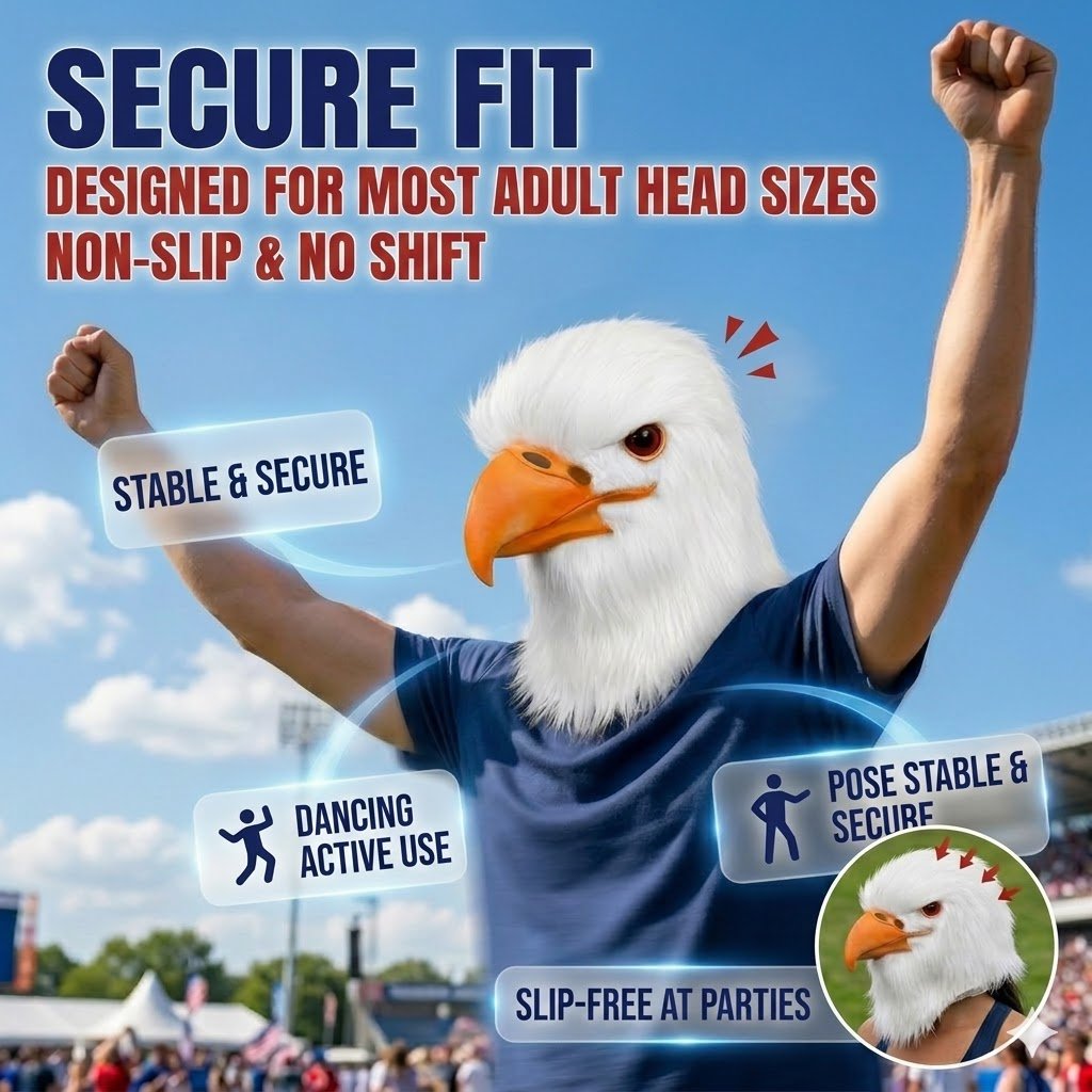 🔥Eagle Latex Mask – A Fun Halloween Mask for Adults